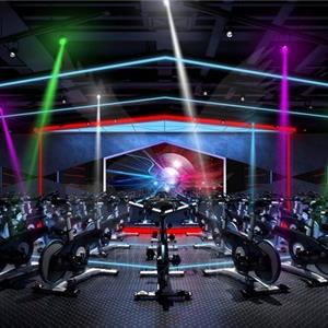 搏睿健身動感單車房燈光係統|動感單車房擴聲係統|動感單車房智能燈光係統|首選聲際電聲
